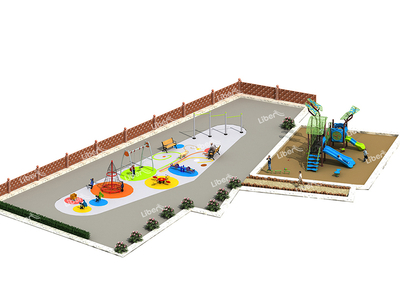 Nature Outdoor Playground Set With Stainless Steel Slide