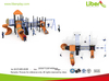 Liben Plastic Outdoor Slide for Children's Park Amusement Equipment for Sale 
