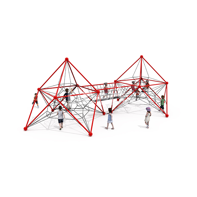 TUV Approved Kids Outdoor Rope Climbing Structure